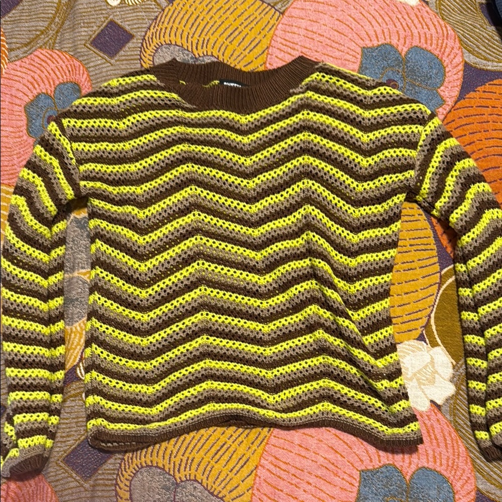 Striped Brown and Yellow Sweet and Sinful Sweater